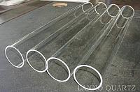 large transparent quartz tube